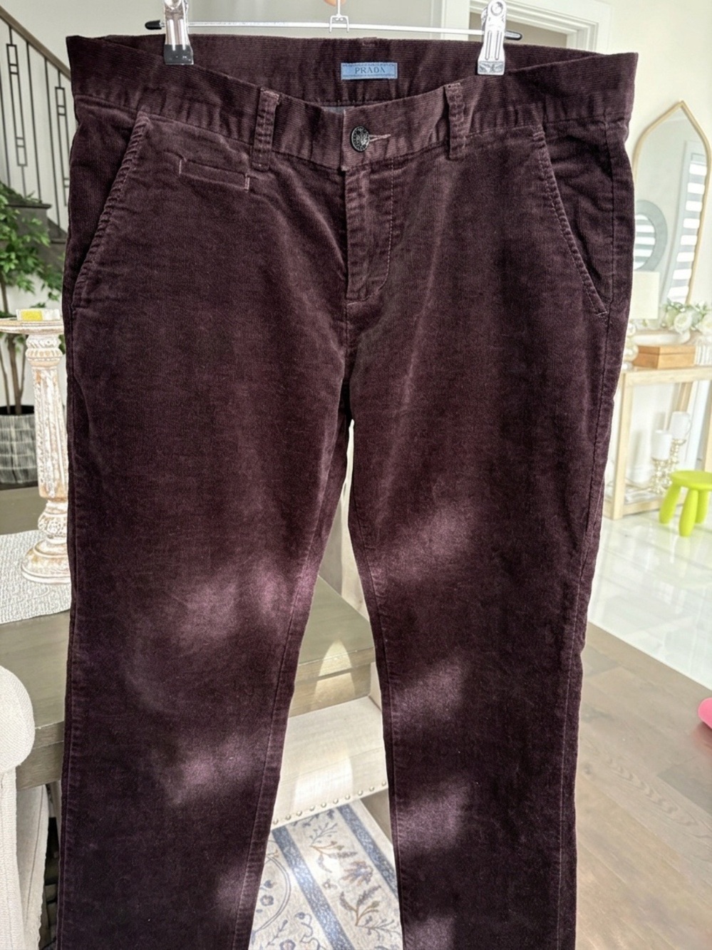 Prada Milano Vintage Archive Ultra Rare Indigo-Dyed Pinwale Corduroy Trousers - Picture 2 of 7
